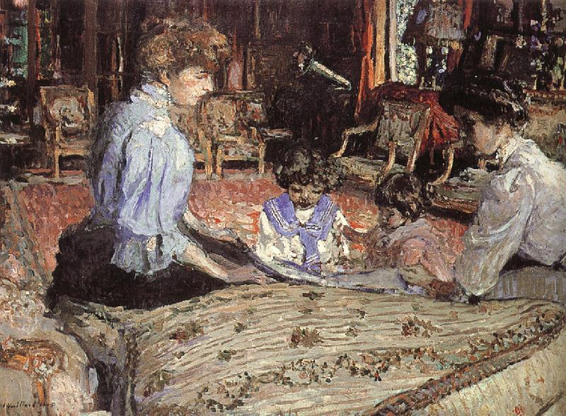 Edouard Vuillard The lady and their children France oil painting art